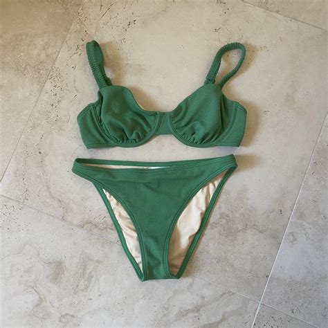 Peony Bikini Set Top L Bottoms M Selling Depop