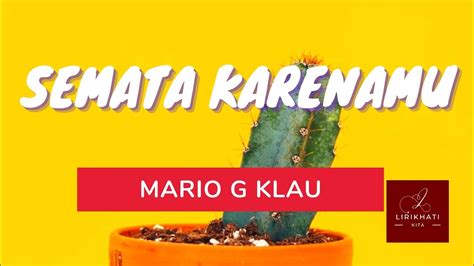 Semata Karenamu Mario G Klau Lirik Cover By Michela Thea Youtube