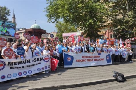 Memur Sen Bursa şubesi eylemde Kabul etmiyoruz Bursa Haberleri