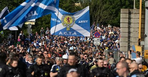 Tartan Army March To Cologne As Germans Watch 20000 Scotland Fans