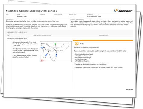 Match Like Complex Shooting Drills Series 1 Sportplan