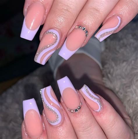 Pin By Sophie Kenneally On Purple Hard Gel Nails Pink Acrylic