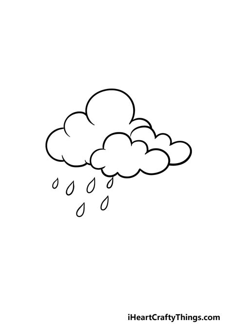 Rain Drawing How To Draw Rain Step By Step