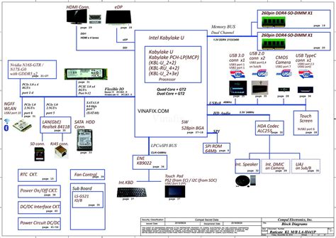 Acer Aspire A K Compal La H P Rev Schematic For In