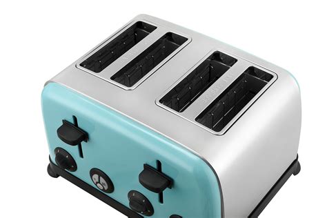 Kalorik Kitchen Originals 4 Slice Stainless Steel Toaster Aqua New Ebay