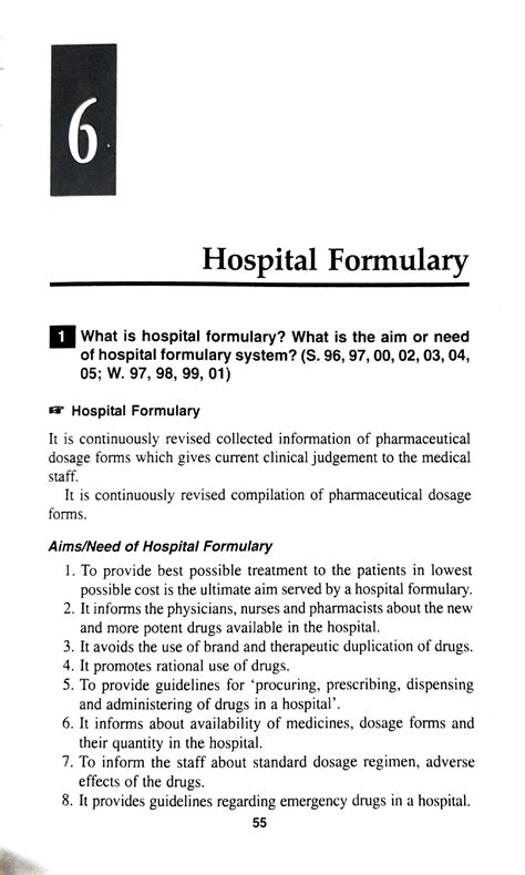 Hf About Pharmacy Hospital Formulary What Is Hospital Formulary