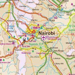 Kenya Road Maps Detailed Travel Tourist Driving