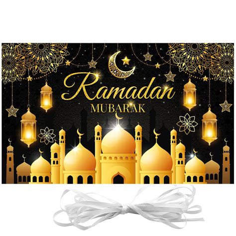 Islamic Ramadan Mubarak Decoration Backdrop Eid Wall Banner Background