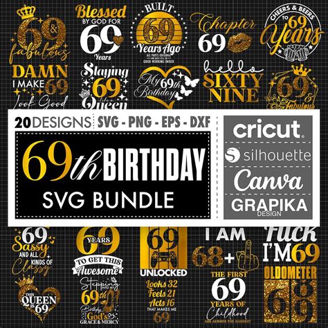 69th Birthday Svg 69th Birthday Png Birthday Girl Svg Its My Birthday