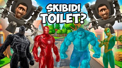 Skibidi Toilet🚽 Vs Superheroes🦸‍♂️ Incredible Venom🕷 Iron Man🔫 Hulk 🏻