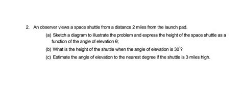 Answered 2 An Observer Views A Space Shuttle… Bartleby