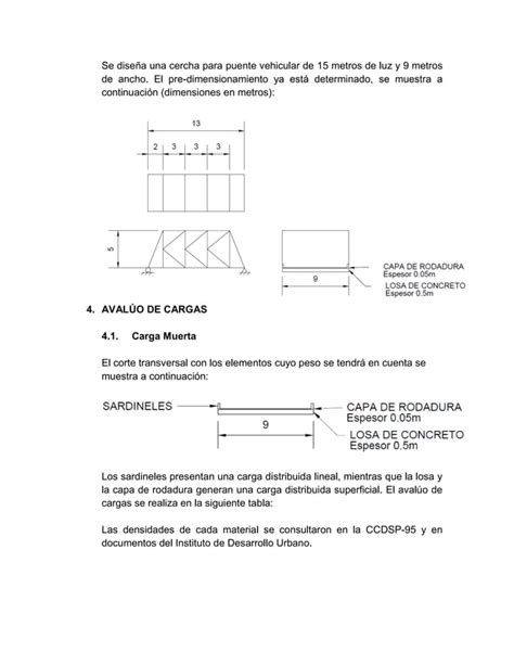 Diseño A Carga Muerta Y Viva De Cercha Pdf