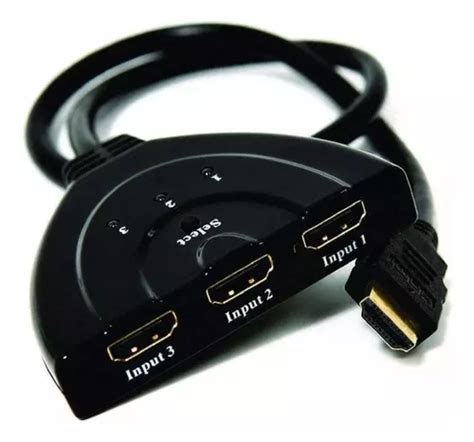 Cabo Hdmi Divisor Splitter Duplicador Y 1 Macho Para 3 Fêmea