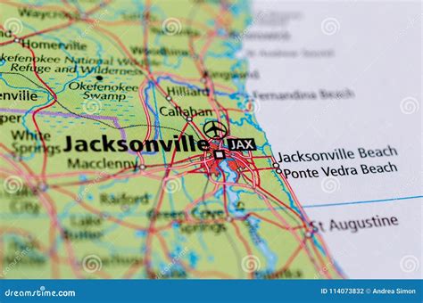 Jacksonville Carte Voyage Carte Plan