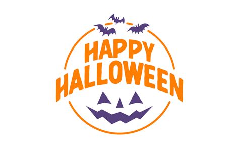 Happy Halloween Logo Lettering Spooky Badge Design 11998134 Vector