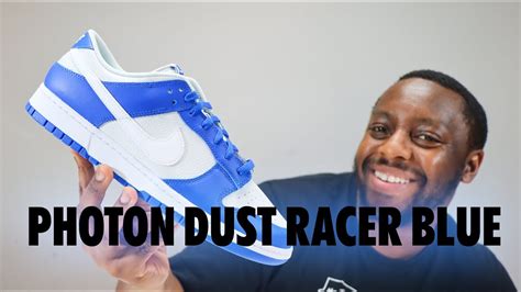 Nike Dunk Low Photon Dust Racer Blue On Foot Sneaker Review