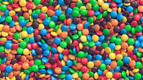 Huge Pile Of Colorful Coated Chocolate Candies Background Stock Image