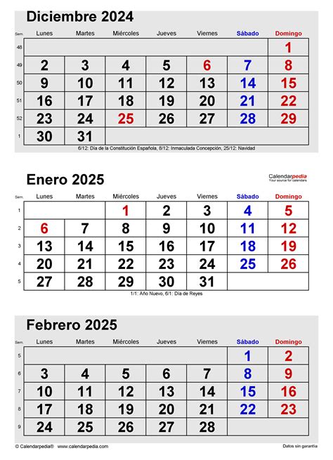 Calendario Enero En Word Excel Y Pdf Calendarpedia