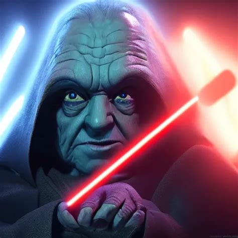 Portrait Of Darth Sidious Teaches Master Yoda The Dark Stable