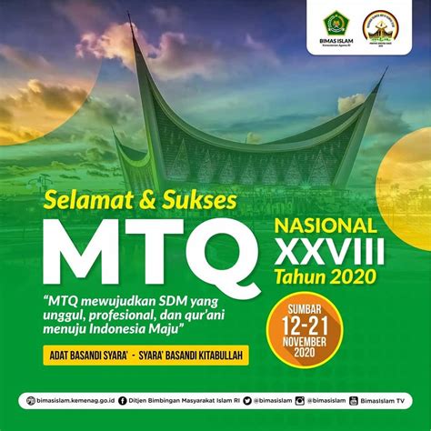 Selamat Dan Sukses Mtq Nasional Di Sumatera Barat November