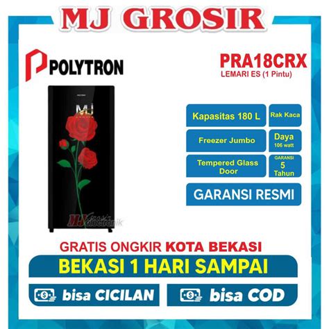 Jual Kulkas Polytron Pra Crx Lemari Es Pintu Shopee Indonesia