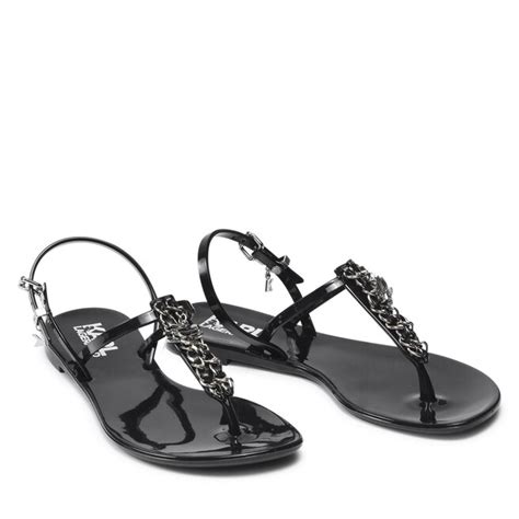 Sandalen KARL LAGERFELD KL80007 Black Rubber Eschuhe De