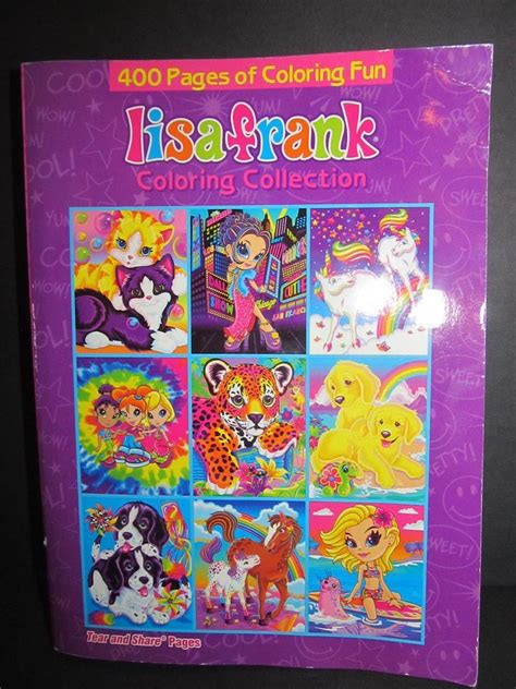 Vintage Lisa Frank Jumbo Coloring Book Collection 400 Pages Tear Out Activities 1734096542