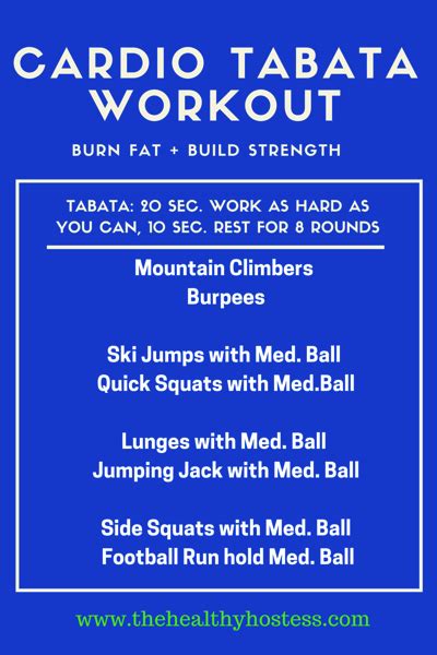 Cardio Tabata Workout The Healthy Hostess