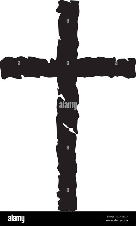 Grunge Christian Cross Black And White Vector Illustration Stock Vector Image And Art Alamy