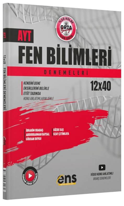 ENS Yayınları AYT Fen Bilimleri 12 x 40 lı Denemeleri Komisyon