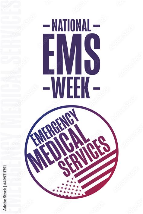 National Ems Week Emergency Medical Services Holiday Concept