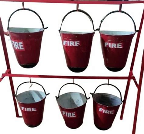 Fire Buckets With Stand At Rs Set Fire Sand Bucket Stand In