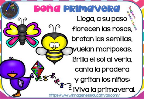 Textos Sobre La Primavera - Poesías infantiles de la primavera (11) – Imagenes Educativas