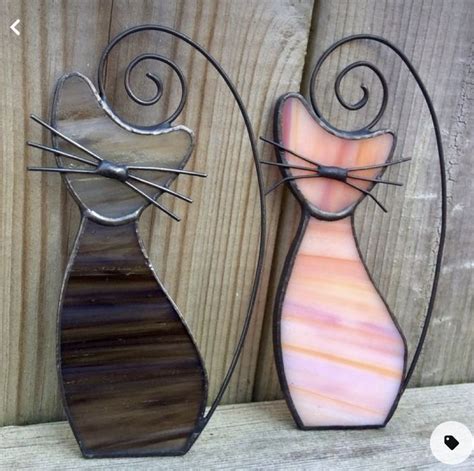 Pin By Brigitte On Stained Gl Cat Stained Glass Crafts Stained