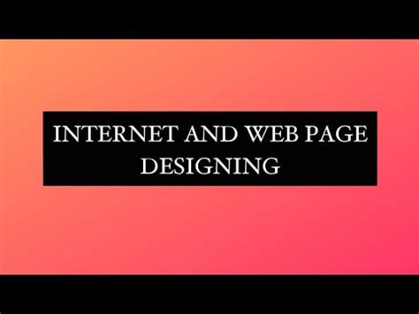 Subject Internet And Web Page Designing DCA PGDCA 2nd Semester