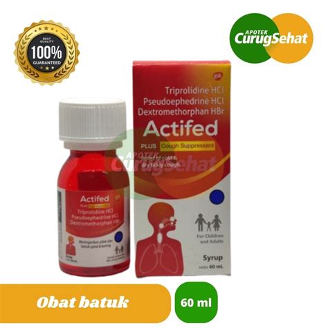 Jual Actifed Plus Cough Supressant Sirup Actifed Merah Obat Batuk Sirup