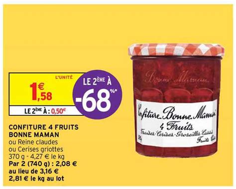 Promo Confiture 4 Fruits Bonne Maman chez Intermarché Hyper iCatalogue fr