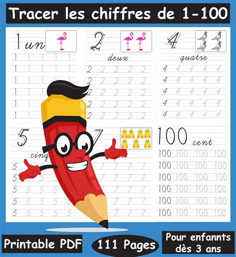 Tra Age Des Chiffres Apprendre Tracer Et Crire Les Chiffres De