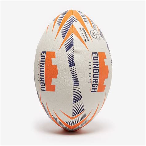 Gilbert Edinburgh Supporter Ball White Rugby Balls Replica Pro