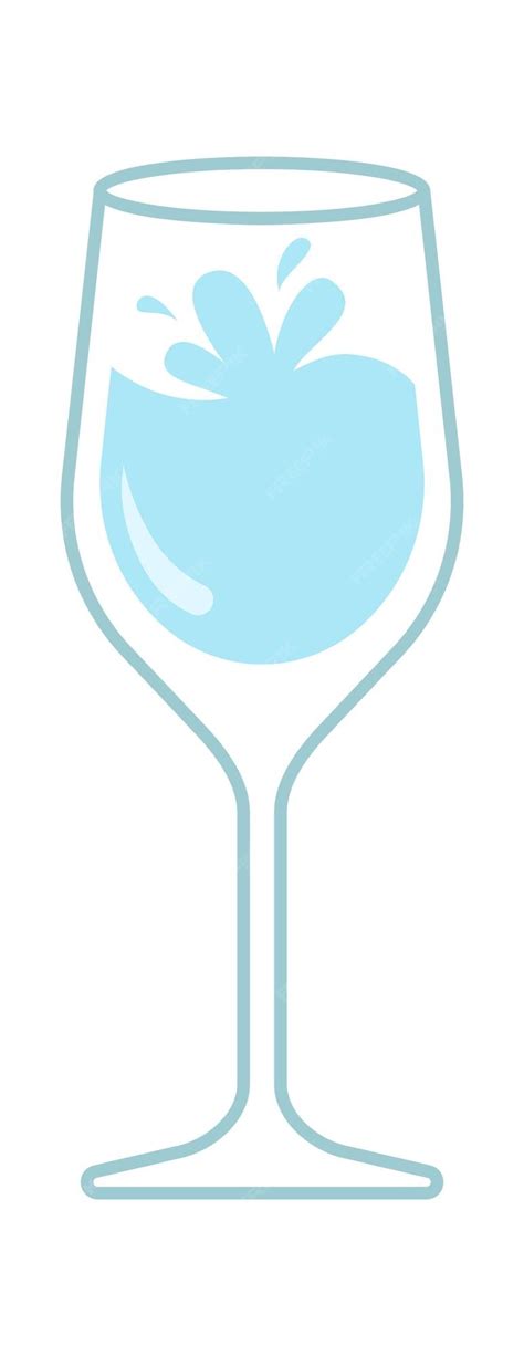 Premium Vector Glass Of Water Vector Illustration