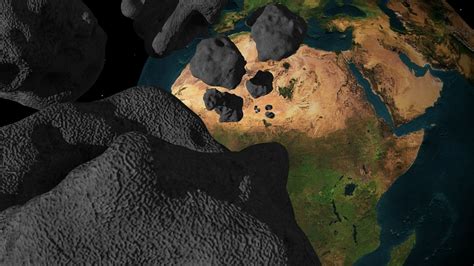 When A Gigantic 6 4 Km Asteroid Broke And Pieces Crashed On Earth