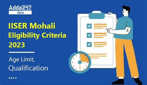 Iiser Mohali Eligibility Criteria Age Limit Qualification