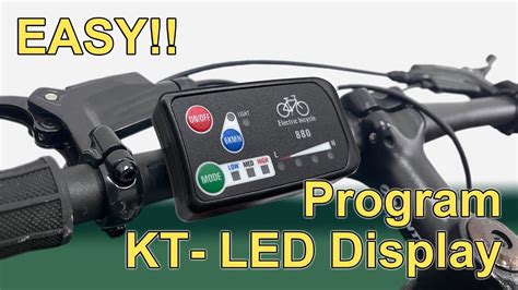 How To Program The Kt Led Display Electric Bike Easy Youtube