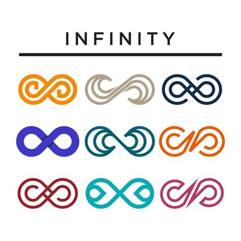 Premium Vector Set Of Abstract Colorful Infinity Logo Designs Premium