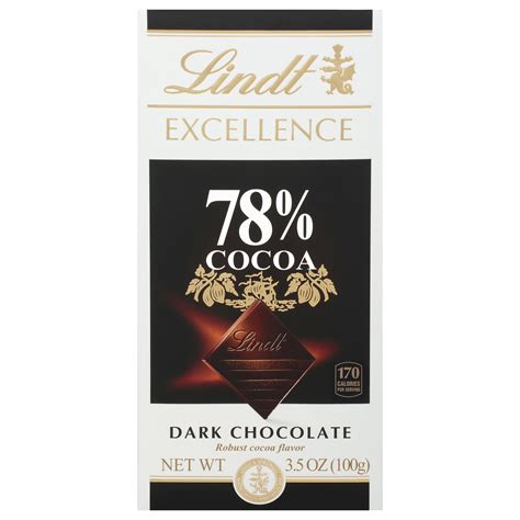 Lindt Excellence 78 Cocoa Dark Chocolate Bar Easter Chocolate Candy