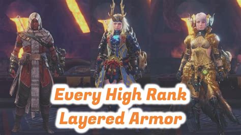 Mhw Iceborne Every Low High Rank Layered Armor Youtube