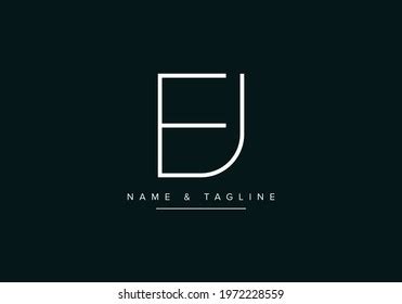 Alphabet Letters Monogram Logo Ej Je Stock Vector Royalty Free