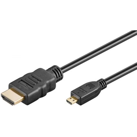 Кабел за видео връзка HDMI мъжки към Micro HDMI мъжки 3 метра черен