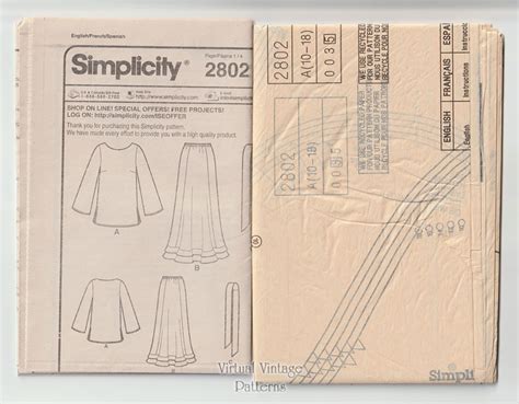 Easy Top Skirt Sewing Pattern Simplicity To