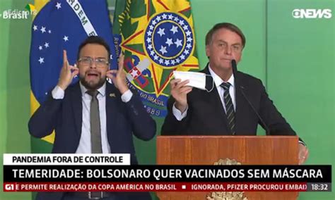 Bolsonaro quer desobrigar uso de máscara por vacinados ac24horas